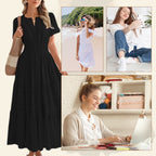 LuminaBelle™ Maxi Dress — Embrace Your Curves with Featherlight Freedom and Effortless Elegance