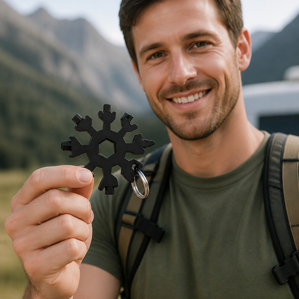 TitanHex™ Snowflake Multi-tool — Carry 18 Tools in One and Conquer Every Fix Instantly