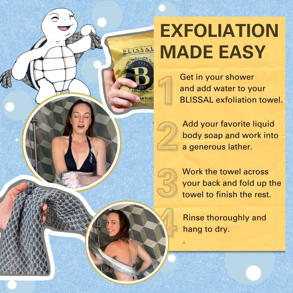 SilvaLuxe™ Exfoliating Shower Towel — Experience Silky, Radiant Skin That Boosts Your Confidence Every Day