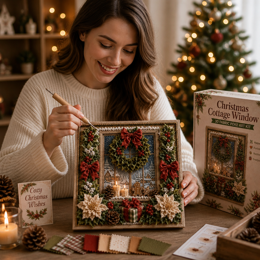 JoyLoom™ 3D Christmas Fabric Art Kit — Create Stunning Holiday Masterpieces Without Sewing or Stress