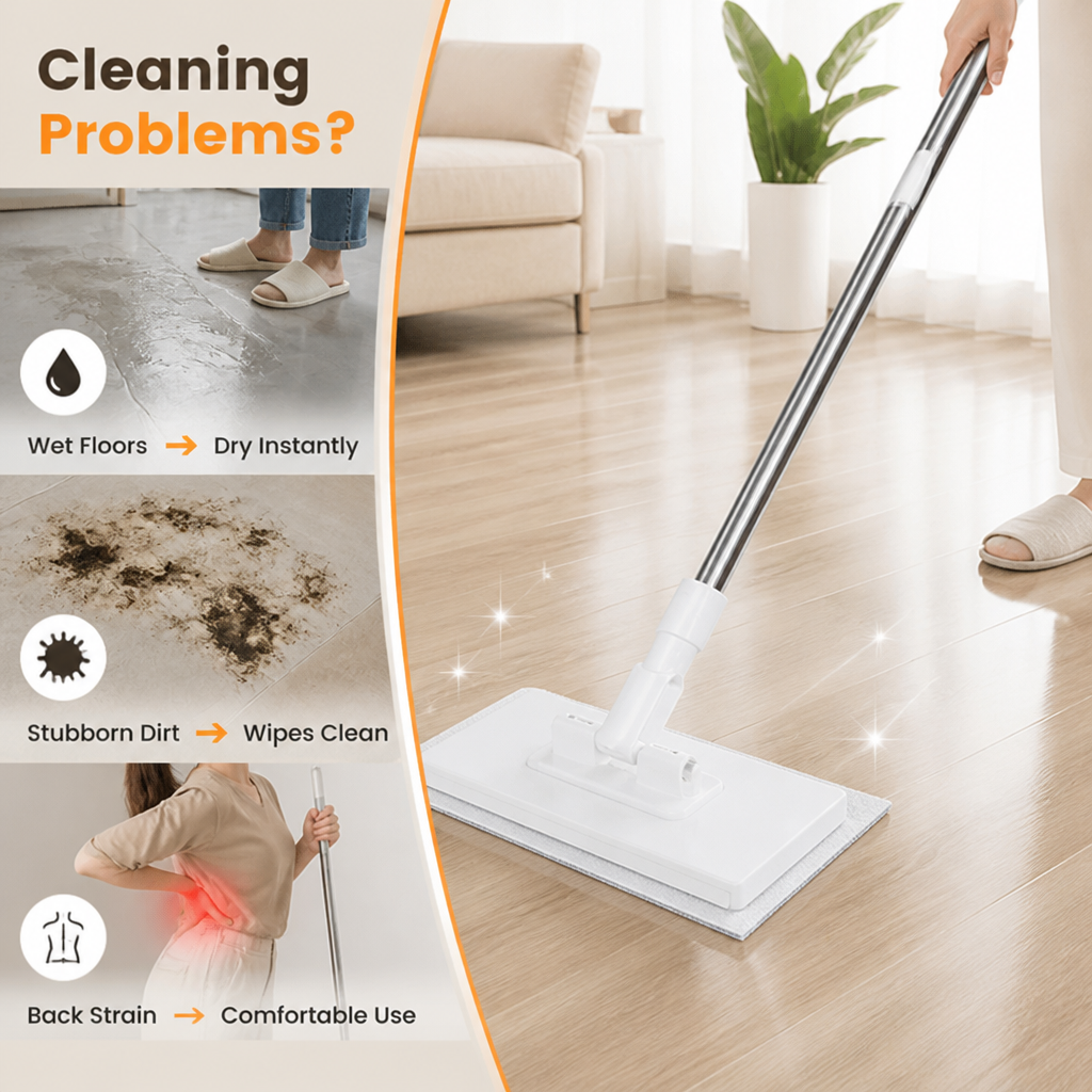 LuxeShine™ Flat Mop — Make Cleaning Fast, Easy, and Surprisingly Satisfying