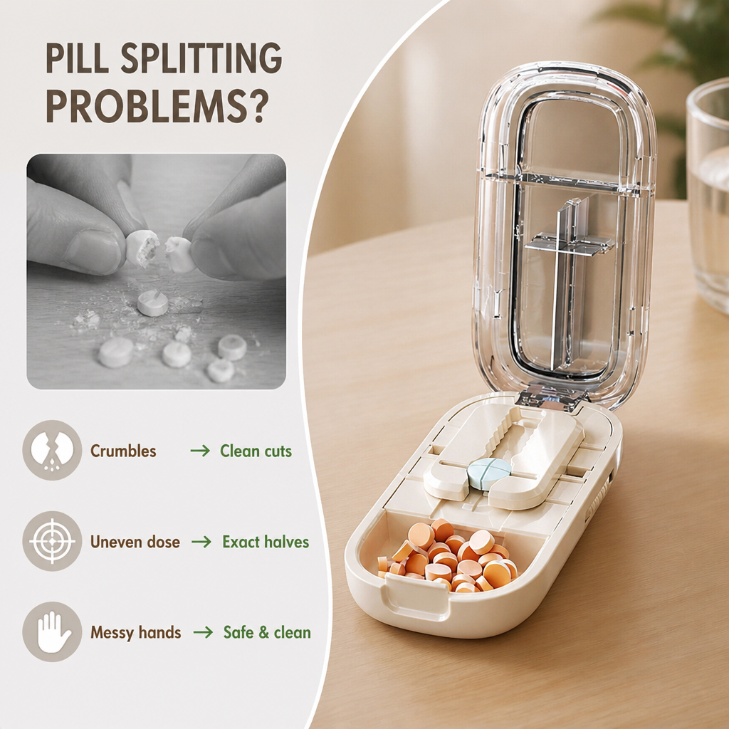 SwiftSplit™ — Take Control with Perfect, Hassle-Free Pill Splitting Every Time