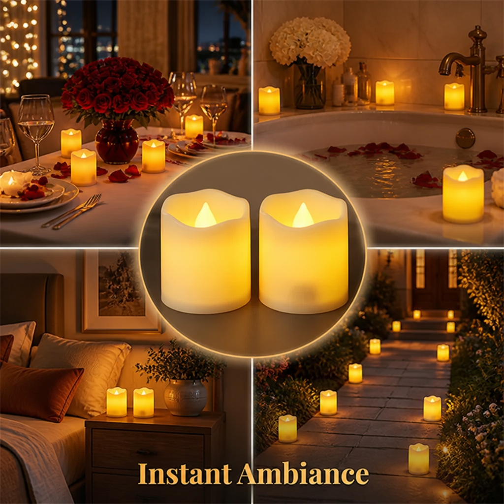 LuminaFlicker™ — Instantly Enchant Any Space with Safe, Mesmerizing Candlelight