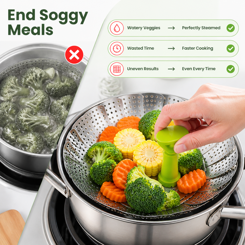 SteraFlex™ Steamer Basket — Unlock Flawless Flavor and Effortless Kitchen Confidence