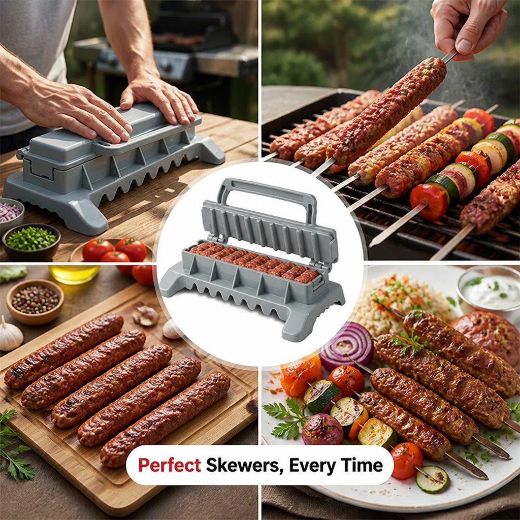 GrillSculpt™ — Serve Perfectly Shaped Skewers That Wow Every Crowd Instantly