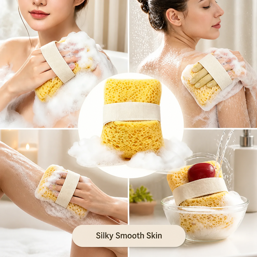 Velvique™ Dual-Action Bath Sponges — Wrap Your Skin in Soft, Radiant Luxury Every Shower (2pcs)