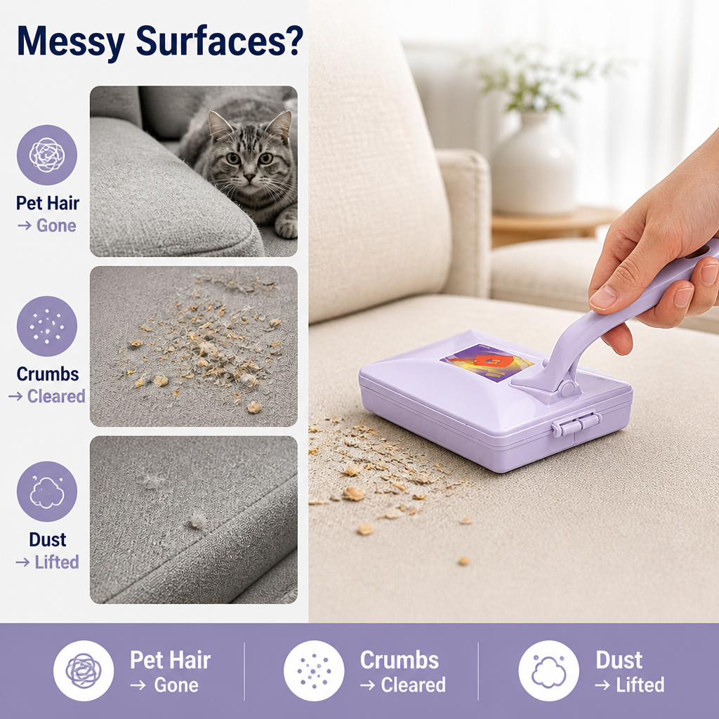 SwiftSweep™ Hand Brush — Effortless, Clean Surfaces Without the Strain or Mess