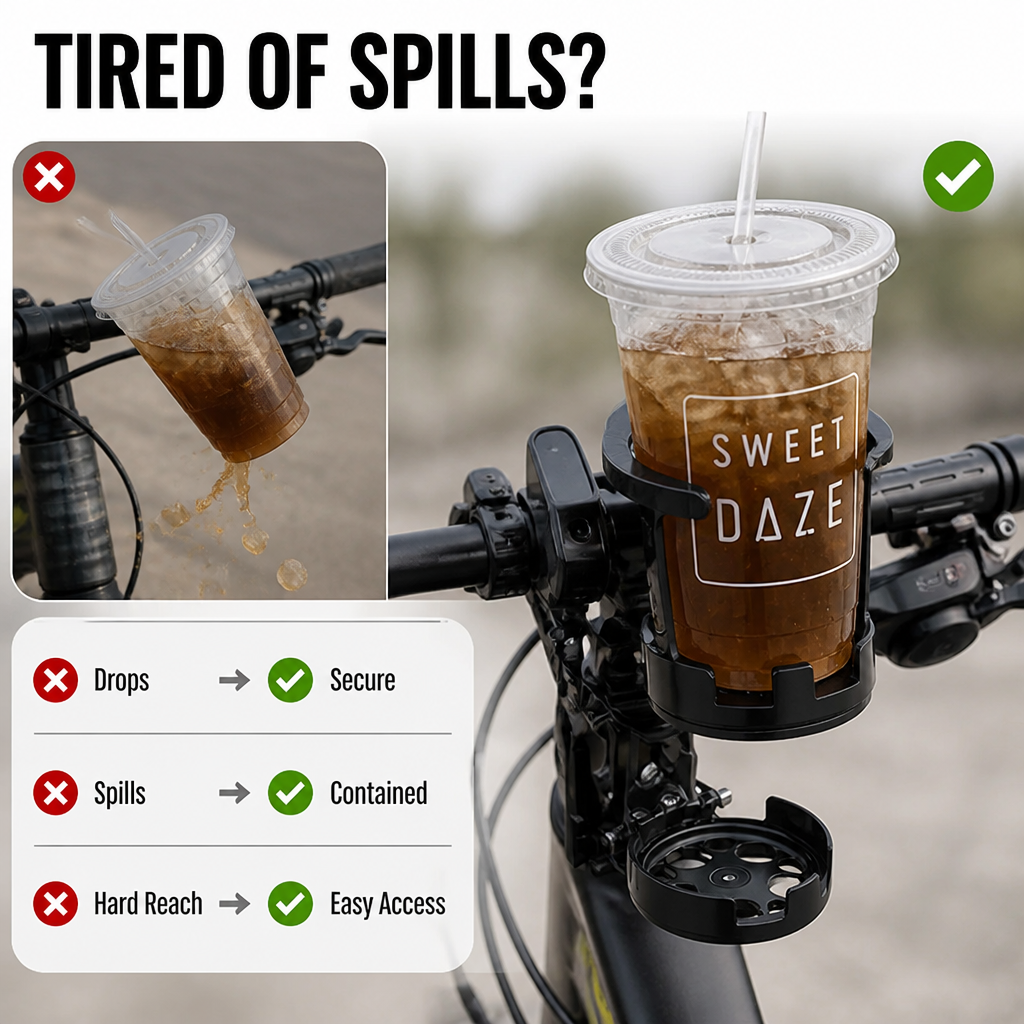 HydraReach™ — Keep Your Drink Secure and Within Easy Reach, Ride After Ride