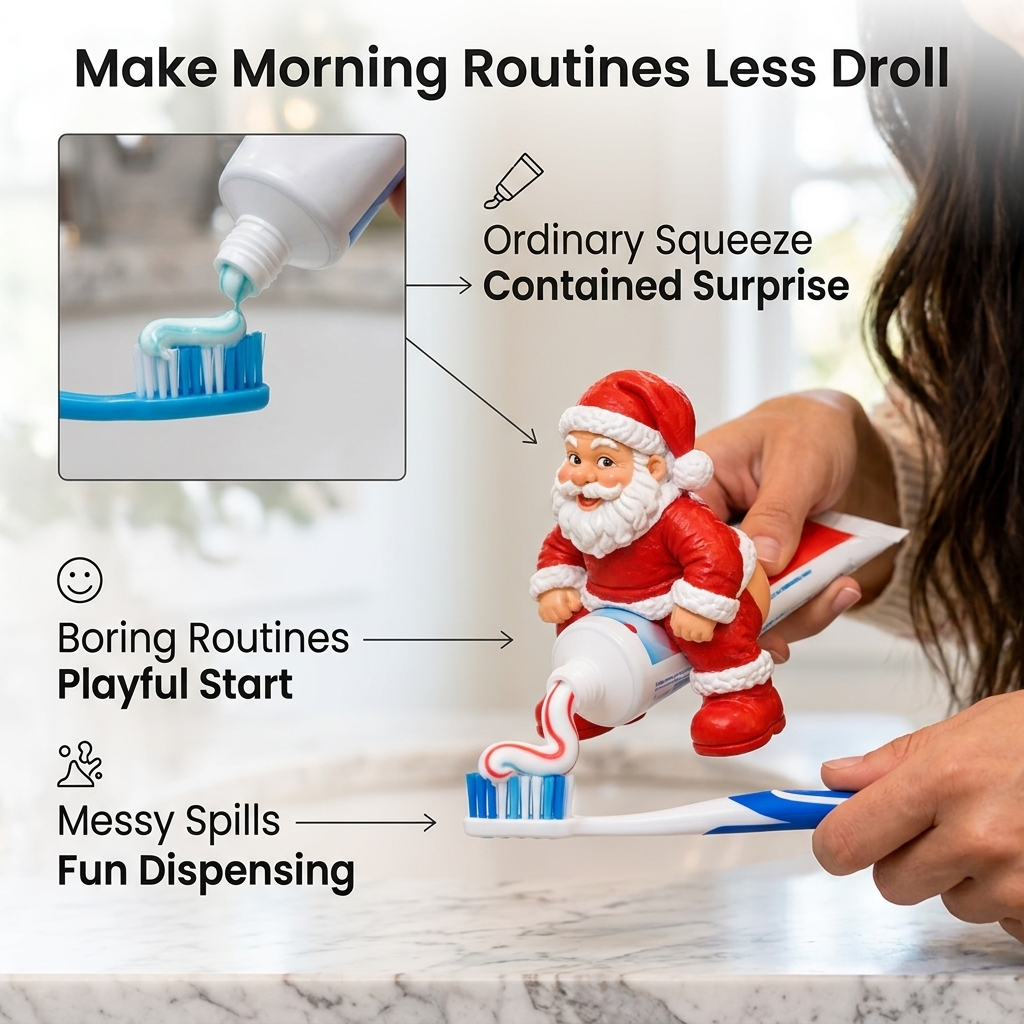 JollySqueeze™ — Turn Toothbrushing Into a Cheeky Christmas Laugh
