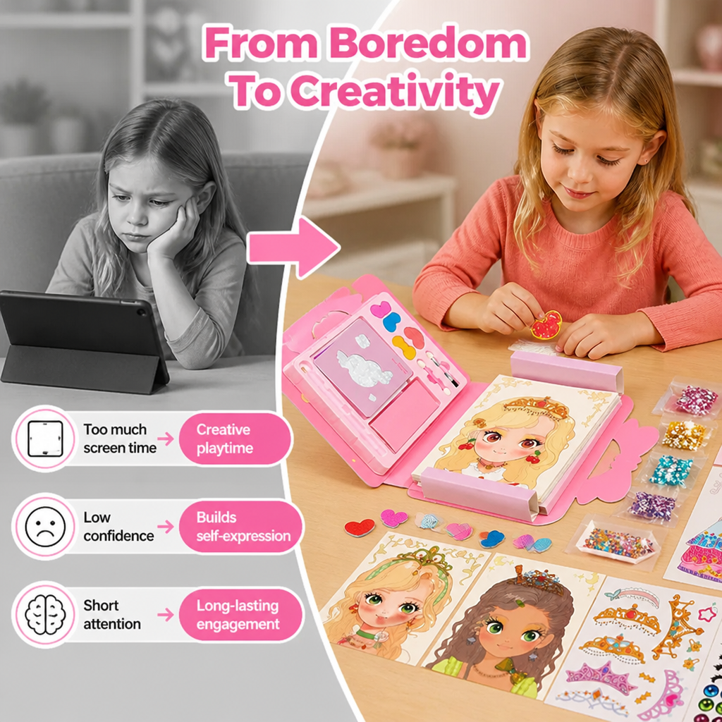 GlimmerPixie™ — Ignite Her Imagination with Sparkling, Screen-Free Glam Fun