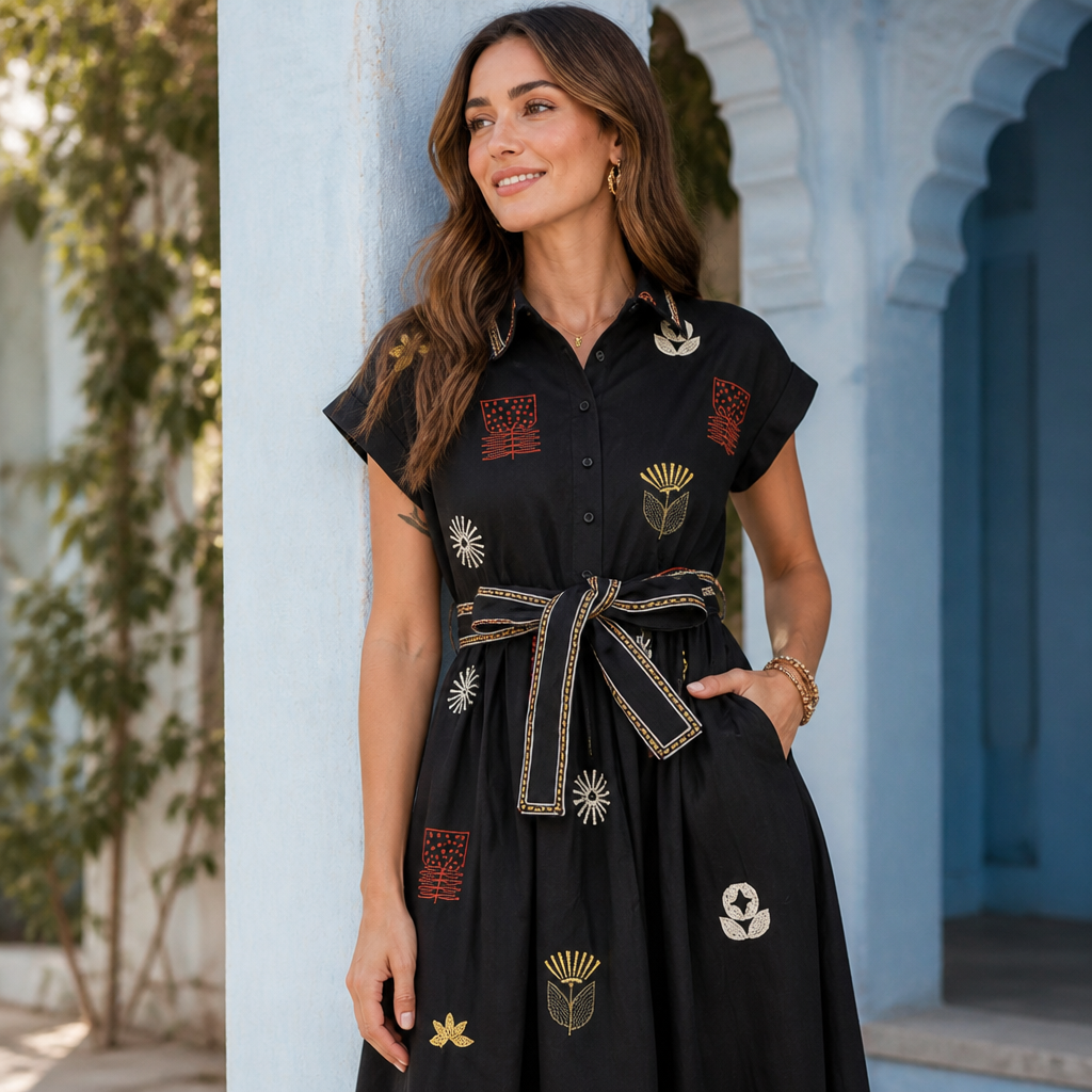 SolariMist™ Shirt Dress — Radiate Cool Comfort and Effortless Summer Style