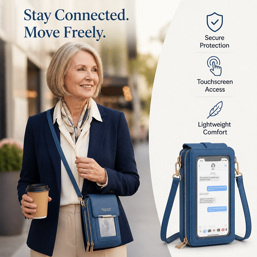 Velevra™ Touchscreen Crossbody Wallet — Stay Effortlessly Connected and Secure Wherever Life Moves You