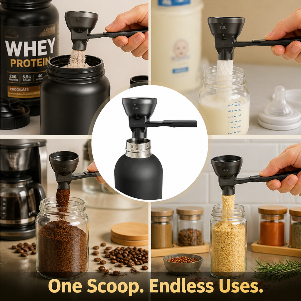PowderFlow™ Scoop — Pour Perfectly Every Time Without a Single Mess