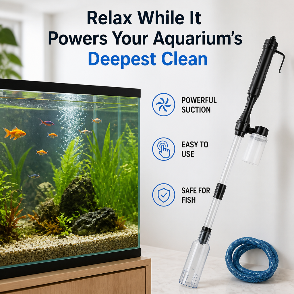 AquaPulse™ — Relax While It Powers Your Aquarium’s Deepest Clean