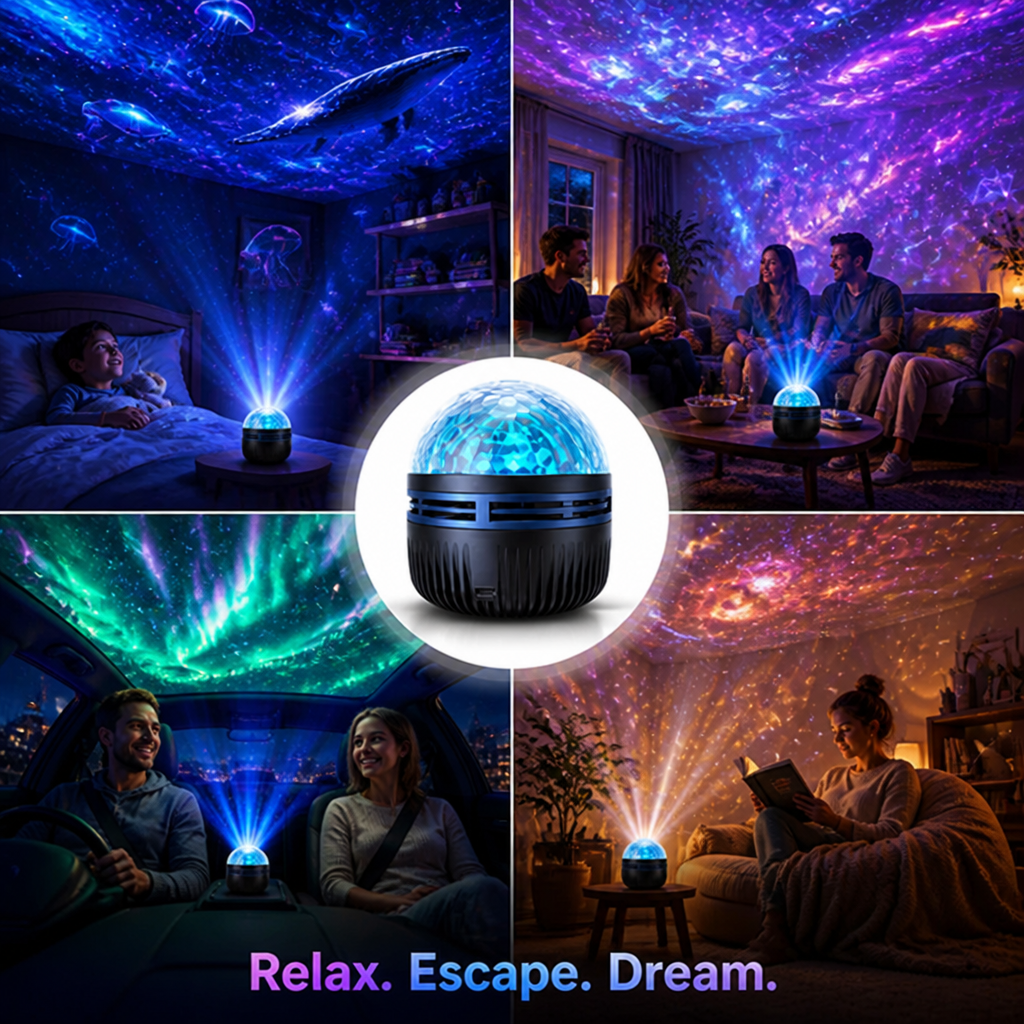 Celestara™ 5D Immersive Atmosphere Projector — Escape Into a Living Galaxy That Melts Stress Away