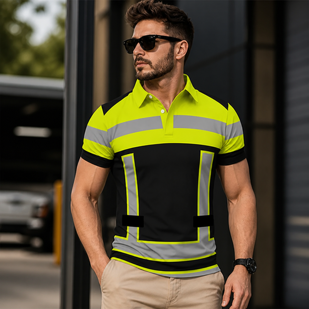 VividGuard™ Men’s Reflective Shirt — Command Attention and Own Every Step After Dark
