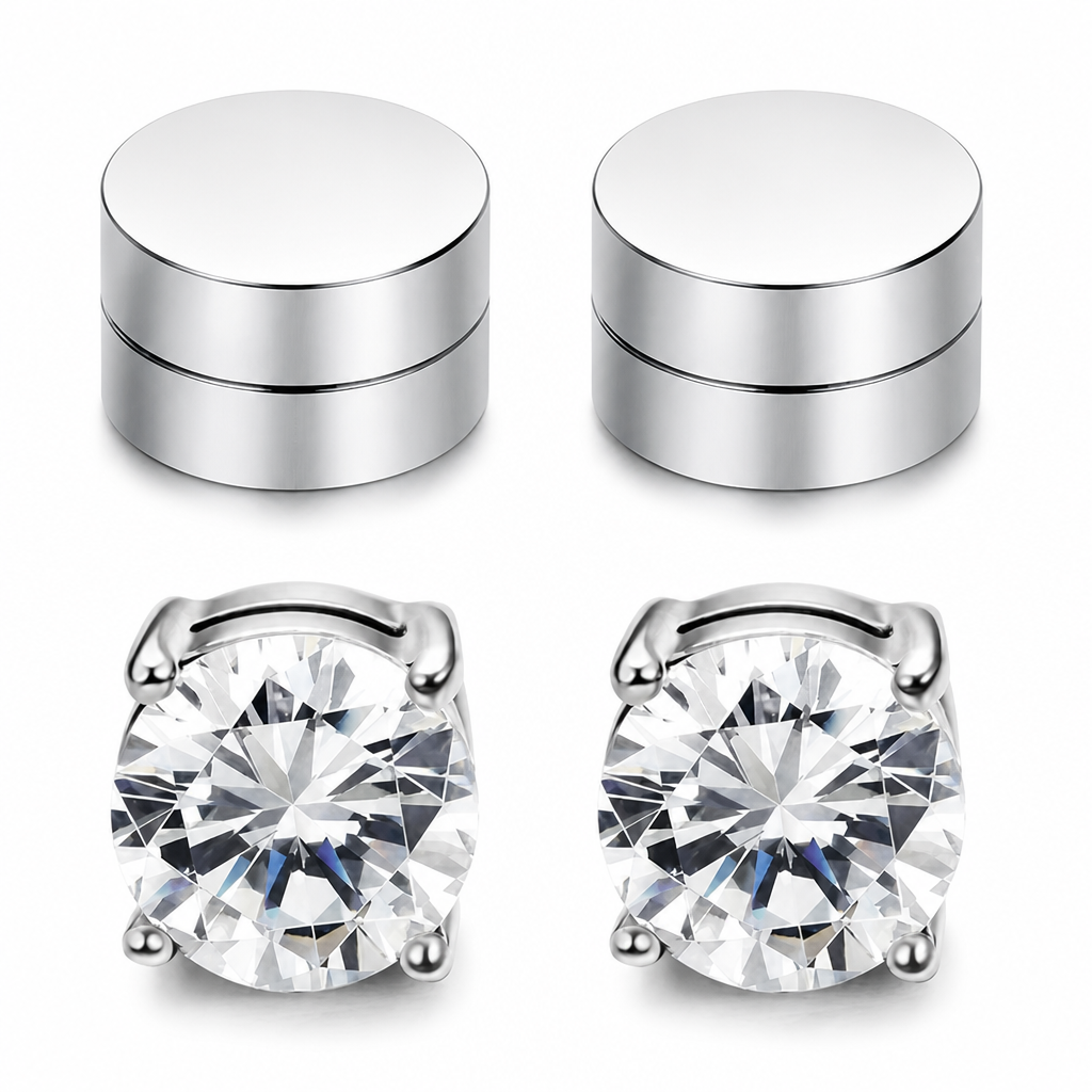 LumiCharm™ Magnetic Zircon Earrings — Dazzle Effortlessly with Pain-Free, Piercing-Free Glamour