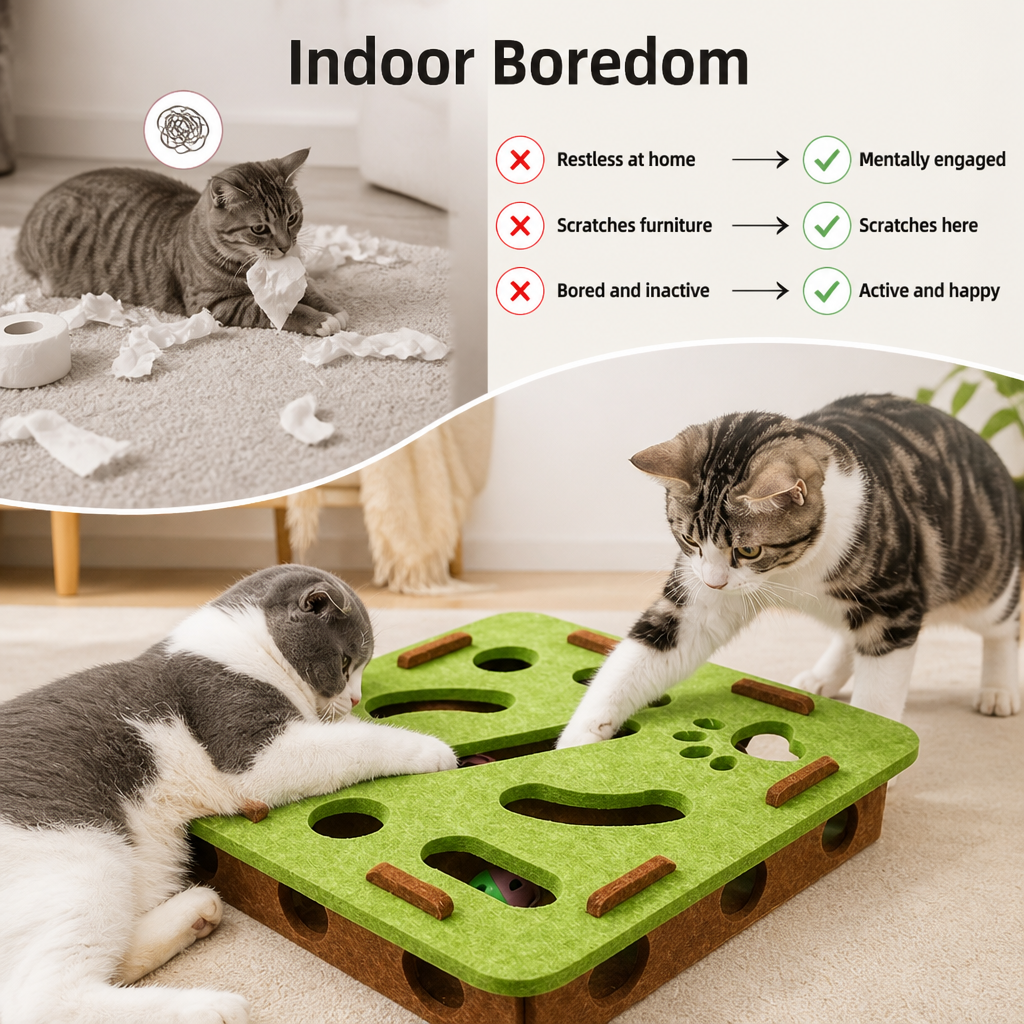 PounceNest™ — Turn indoor boredom into a happy hunt for your cat!