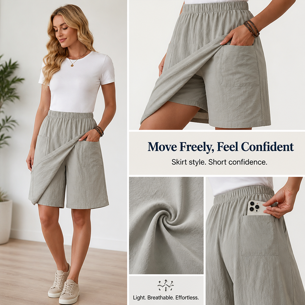 LumaFleX™ Wrap Skort — Move Freely, Feel Stunning, Stay Effortlessly Cool