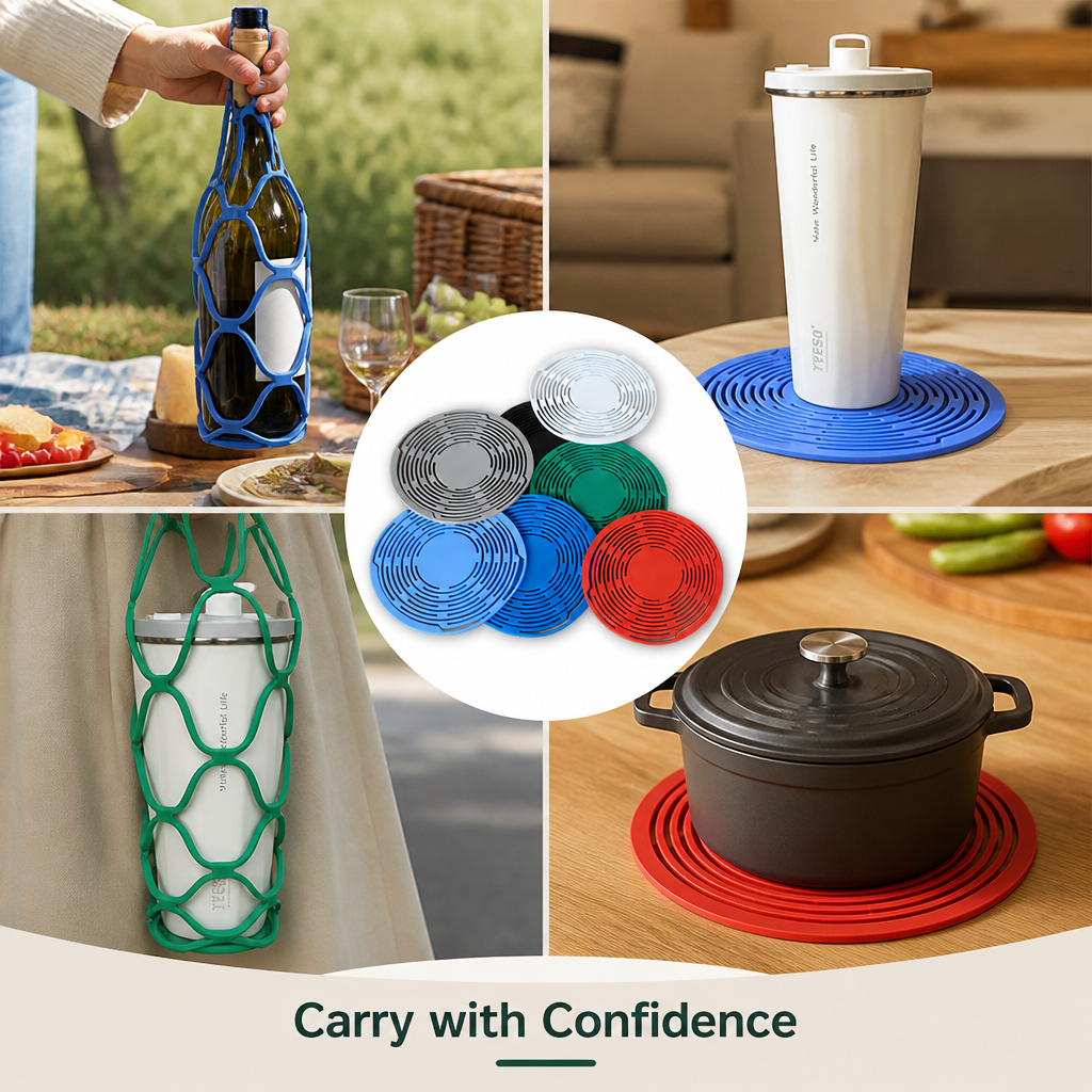 VinoGuard™ — Effortlessly Protect and Carry Every Bottle with Style and Strength
