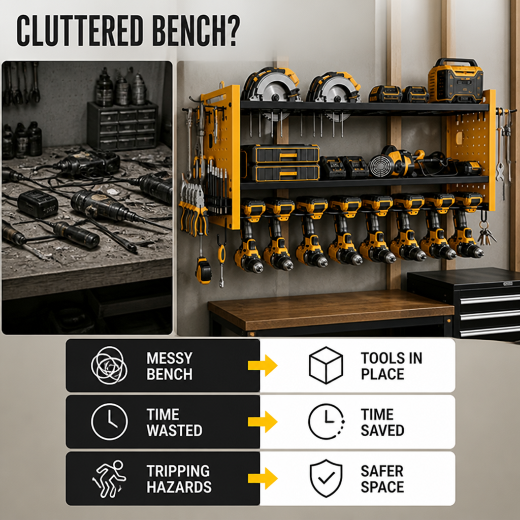 BenchBright™ — Clear Your Bench and Find Every Tool in a Flash
