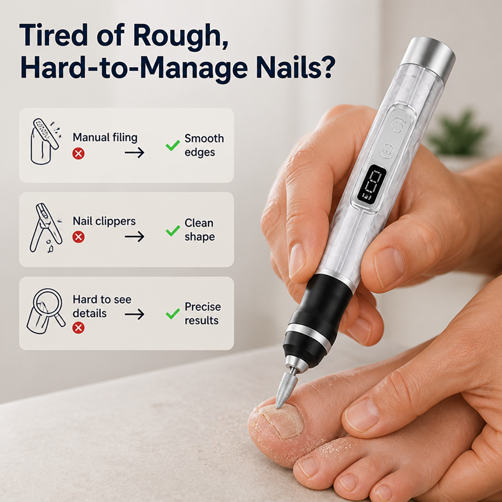 NovaLuxe™ Electric Nail File & Callus Remover — Effortless Salon-Quality Nails That Boost Your Confidence Instantly