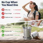 PocketSip™ — Keep a reusable cup close, without the bulk wherever you go.