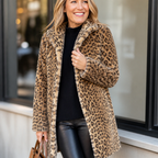 WildFierce™ Leopard Mid-Length Jacket — Ignite Confidence with Lightweight, Cozy Warmth That Commands Attention