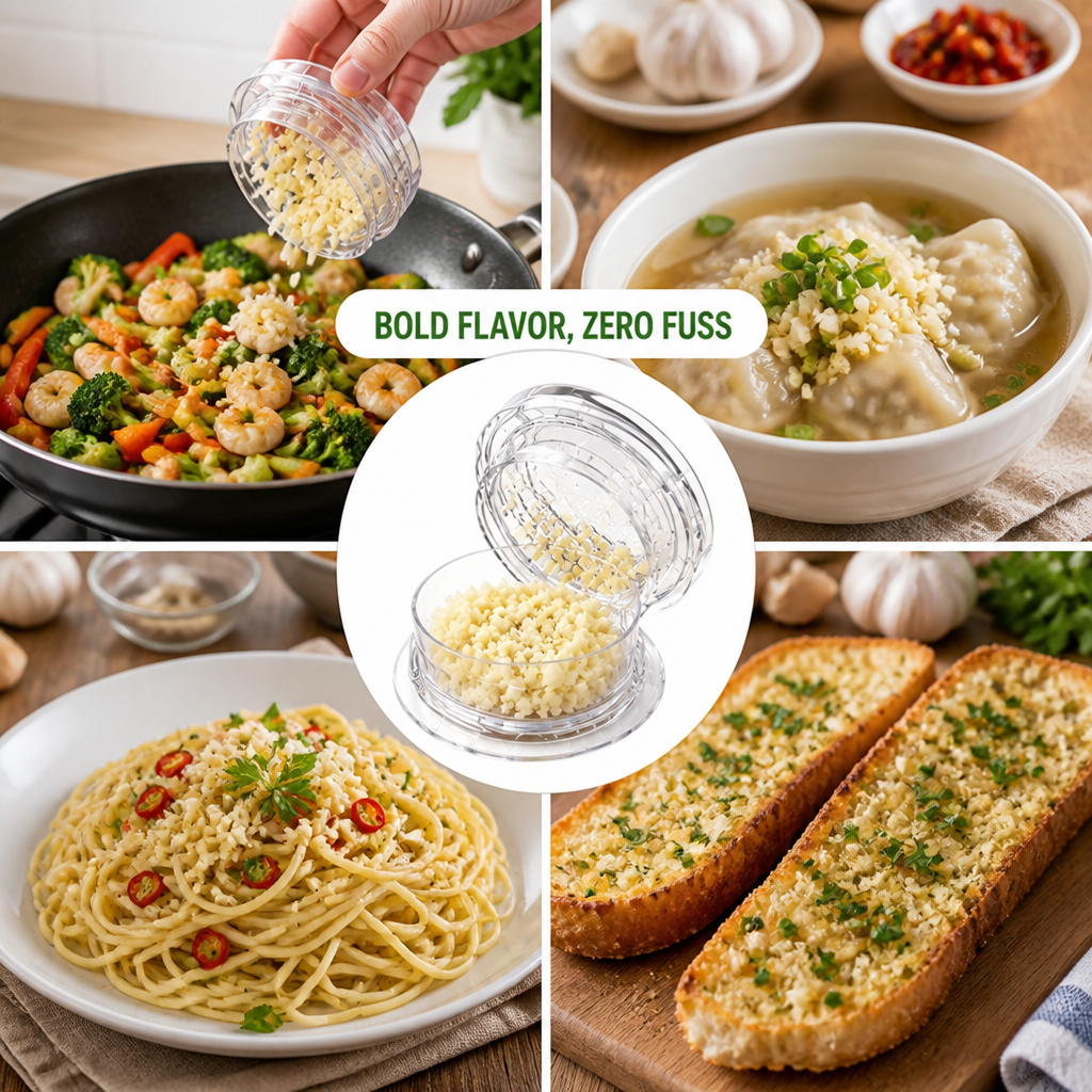 TurboTwist™ — Crush Garlic Mess-Free and Unleash Bold Flavor Instantly