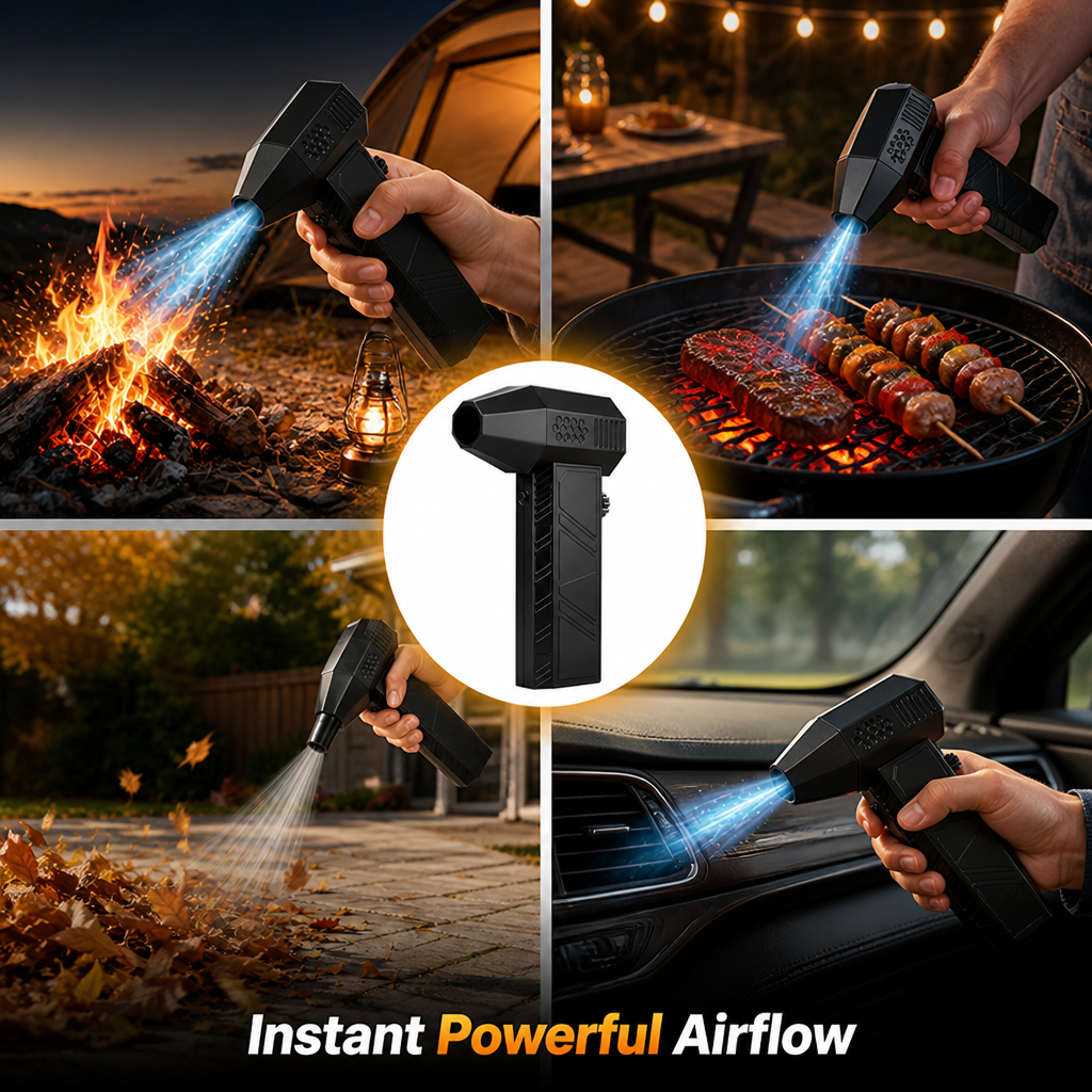 BlazeRush™ Turbo Fire Blower — Ignite Fierce Flames Instantly and Own Every Outdoor Moment