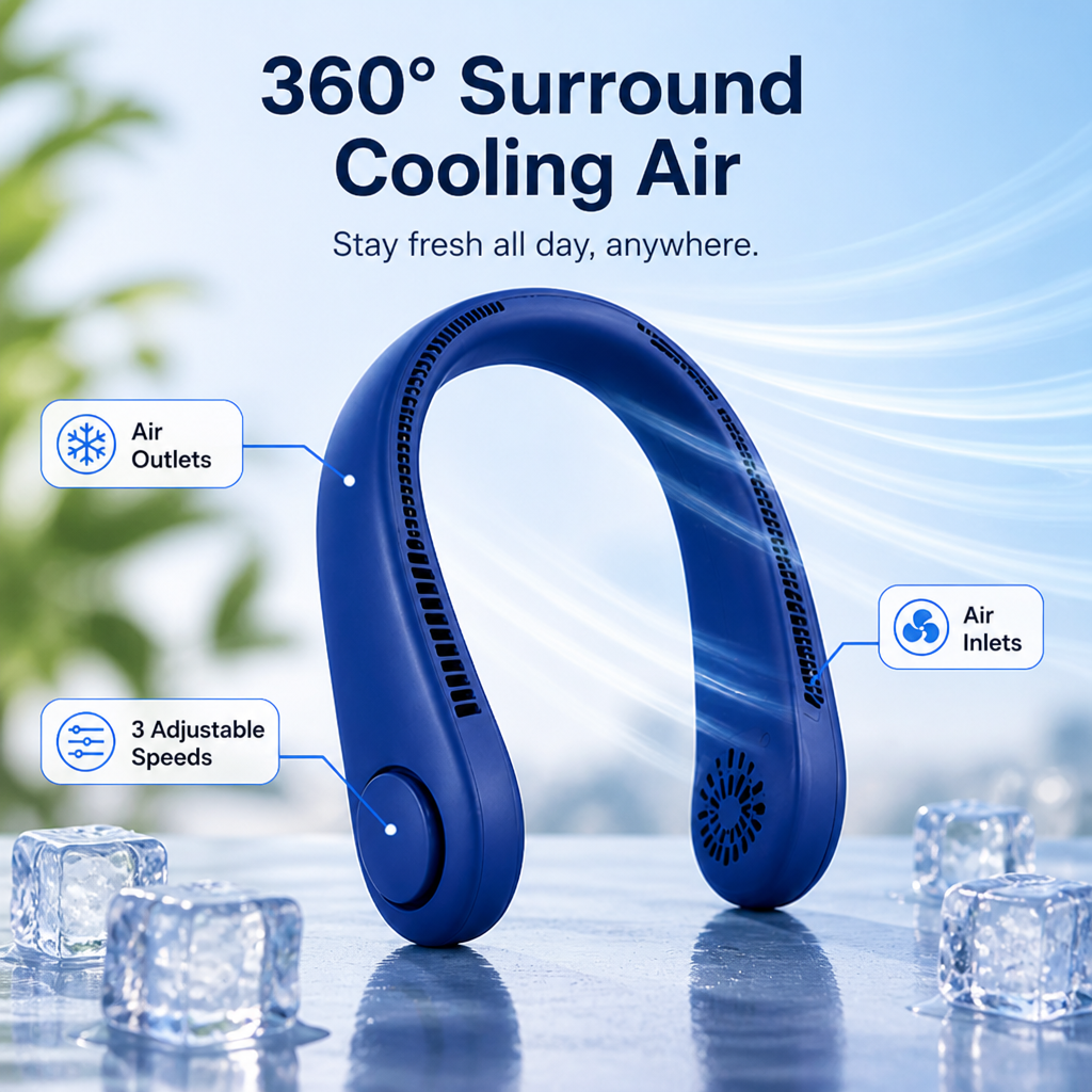 ZephyrZen™ — Stay Fresh and Hands-Free All Day Long
