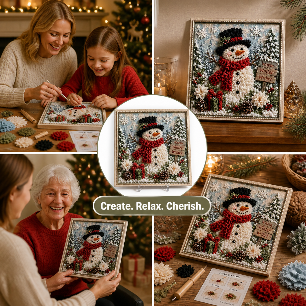 JoyLoom™ 3D Christmas Fabric Art Kit — Create Stunning Holiday Masterpieces Without Sewing or Stress