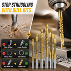 HyperForge™ Titanium-Coated Twist Drill Bit Set — Master Every Material with Lightning-Fast, Sharp Precision