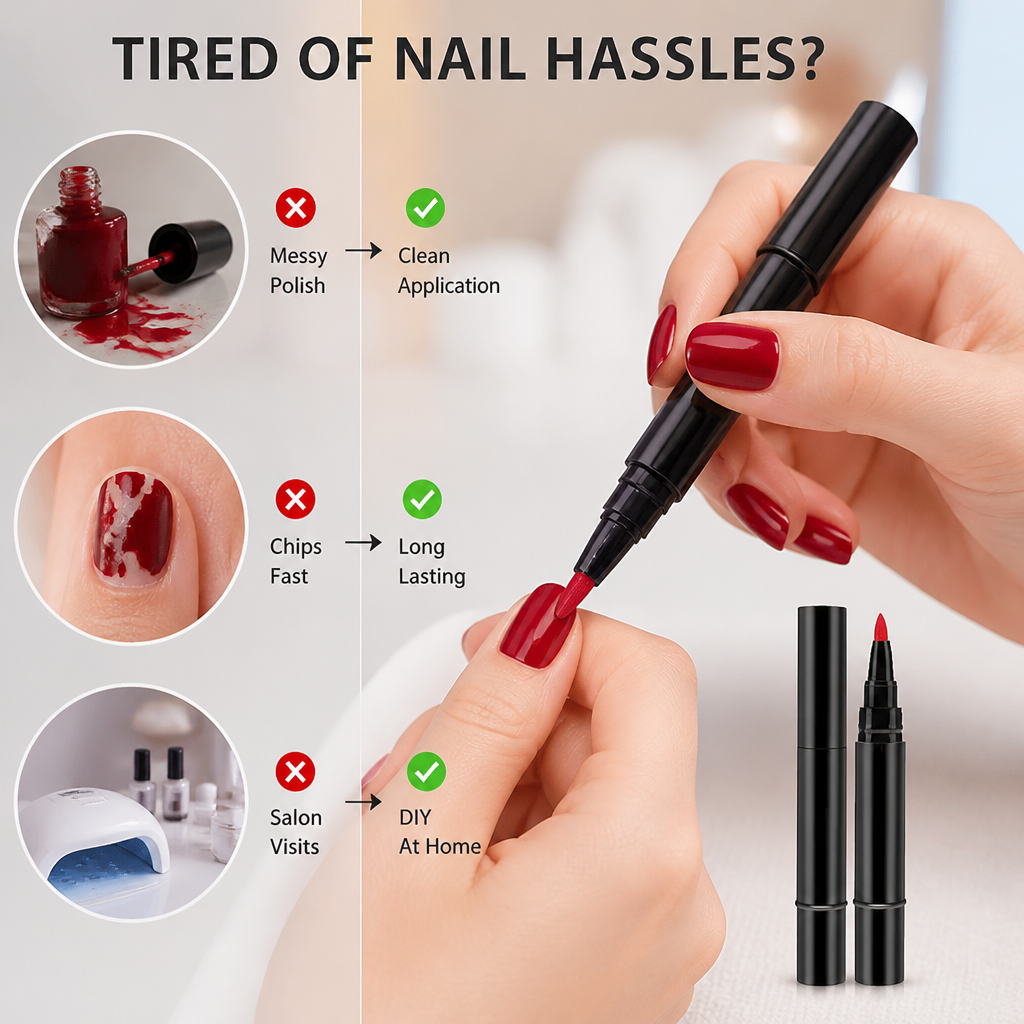 VeraBella™ All-in-One Gel Pen — Flawless, Fade-Proof Nails That Shine Through Everything