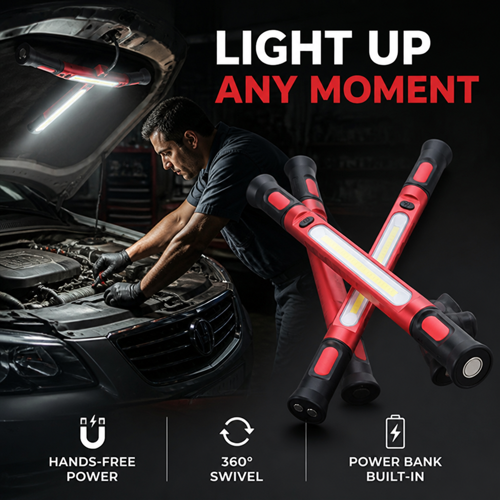 VantaBeam™ — Hands-Free Light That Saves Your Night and Powers Your Phone