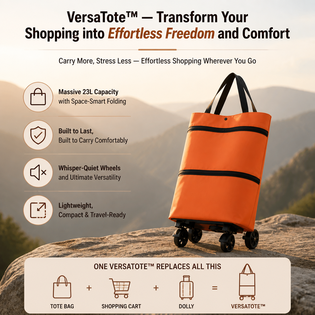 VersaTote™ — Transform Your Shopping into Effortless Freedom and Comfort