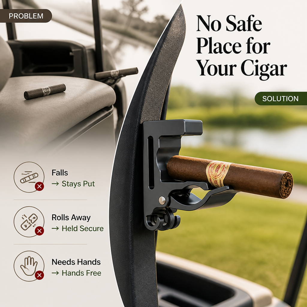 CaddyCinch™ — Keep Your Cigar Close and Your Hands Free for Every Swing