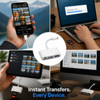 SnapSwift™ 3-in-1 USB-C Card Reader — Instantly Unlock Your Photos and Freedom from Waiting