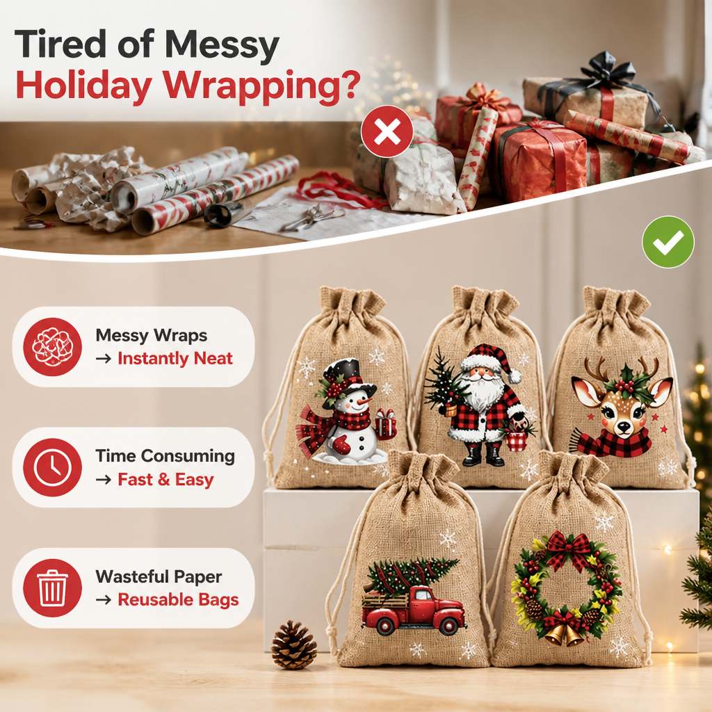 MerryPouch™ — Turn Every Gift Into a Heartwarming Holiday Celebration (5pieces)