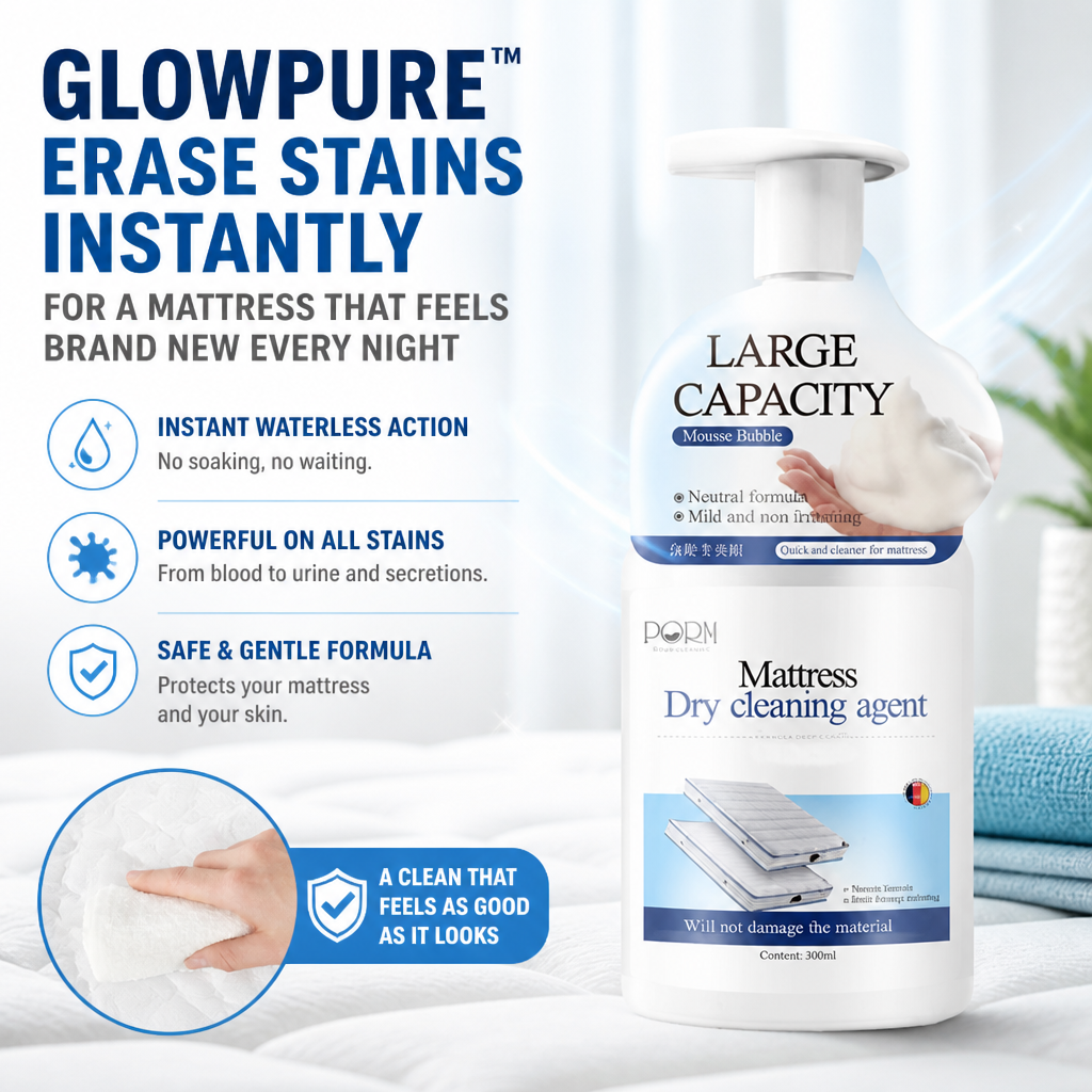 GlowPure™ — Erase Stains Instantly for a Mattress That Feels Brand New Every Night