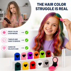 HueBurst™ Temporary Hair Chalk Set — Ignite Your Child’s Sparkling Imagination Instantly