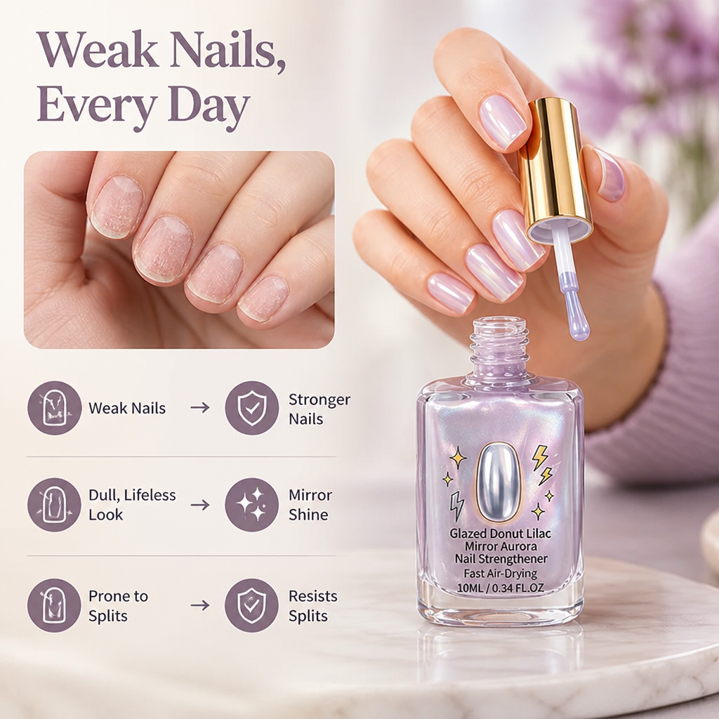 LumaLuxe™ Mirror Nail Strengthener — Transform Weak Nails into Irresistible, Head-Turning Shine
