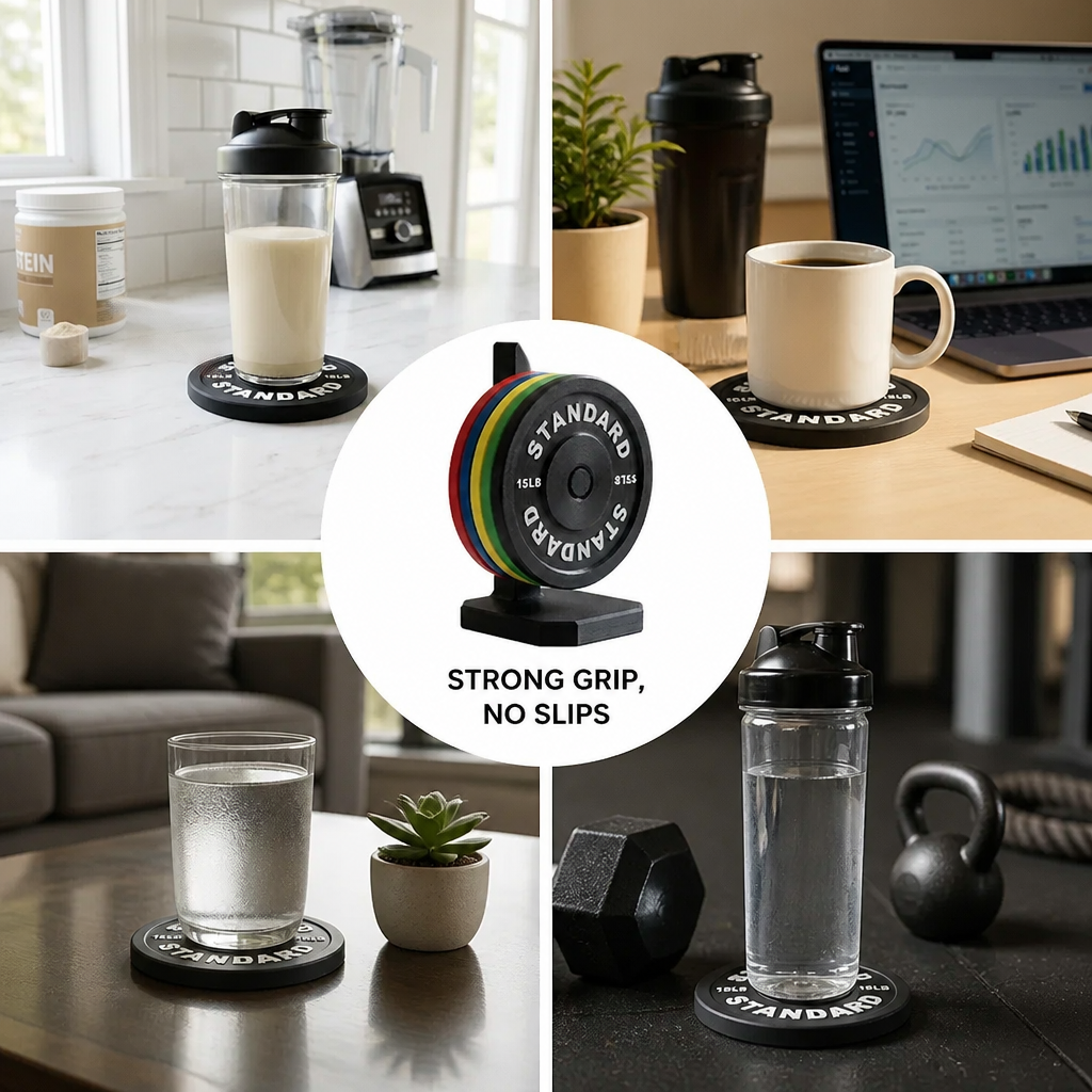 IronGrind™ Plate Coasters — Lock Your Drink, Crush Every Spill, and Elevate Your Space with Power