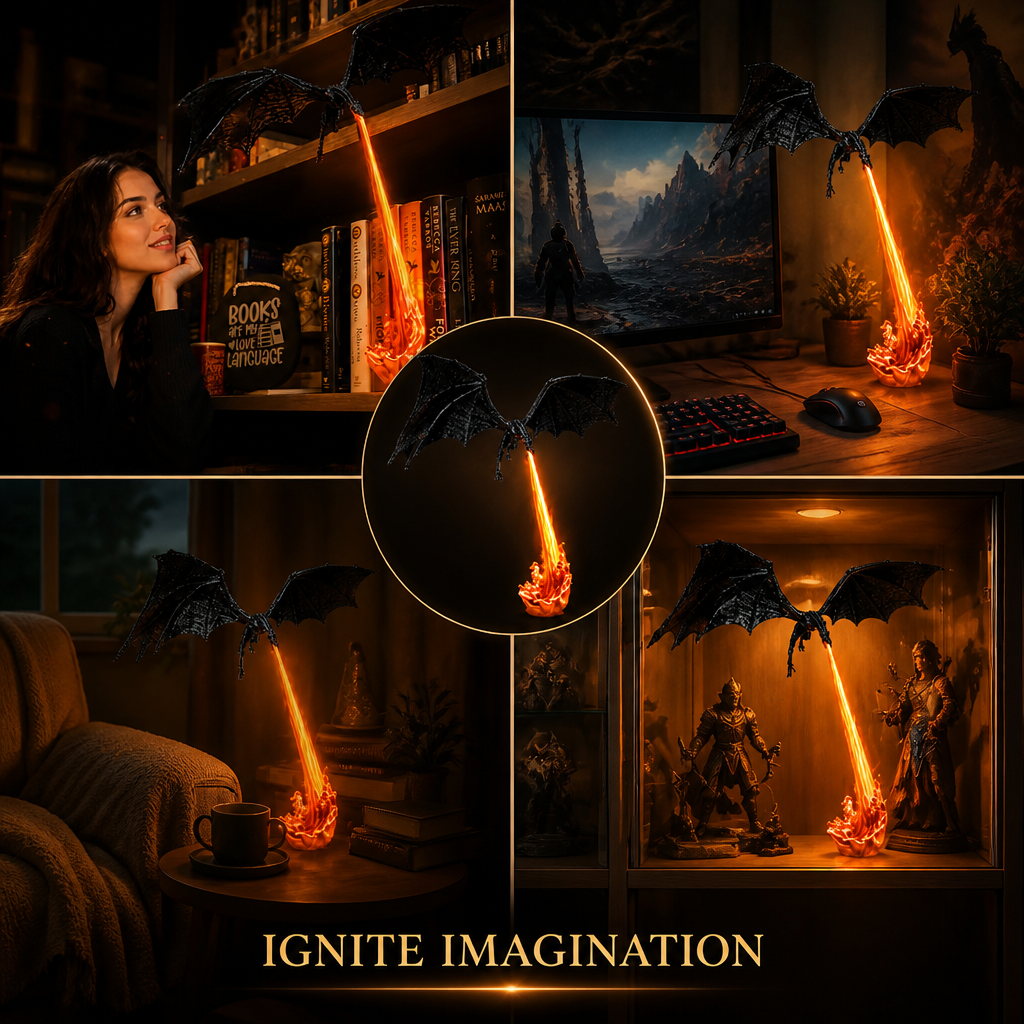 MythraFlame™ — Ignite Your Space with Hypnotic Dragon Fire Magic