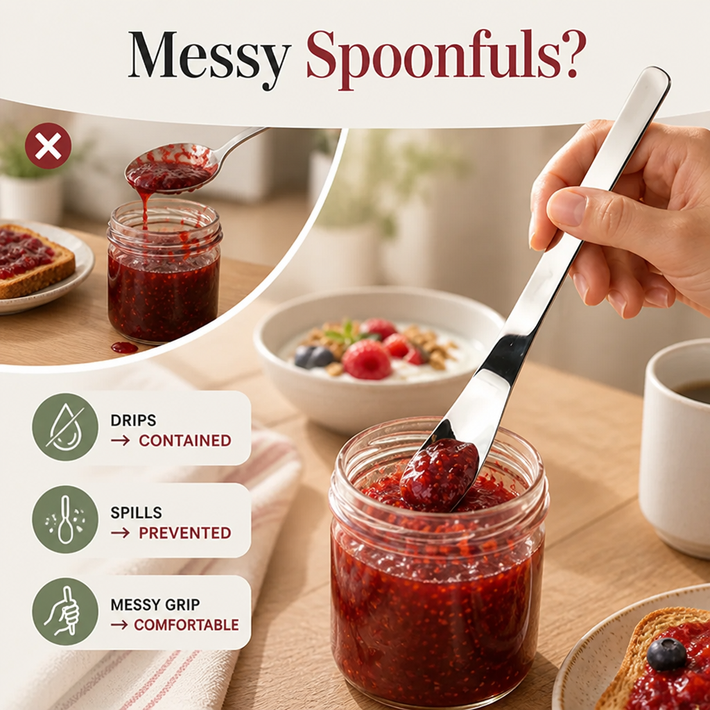LuxaraSpoon™ — Scoop Effortlessly, Savor Every Moment Without Mess or Strain