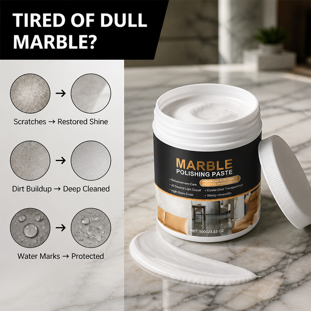 StoneLuxe™ Polishing Paste — Restore Radiance and Shield Your Marble’s Timeless Beauty