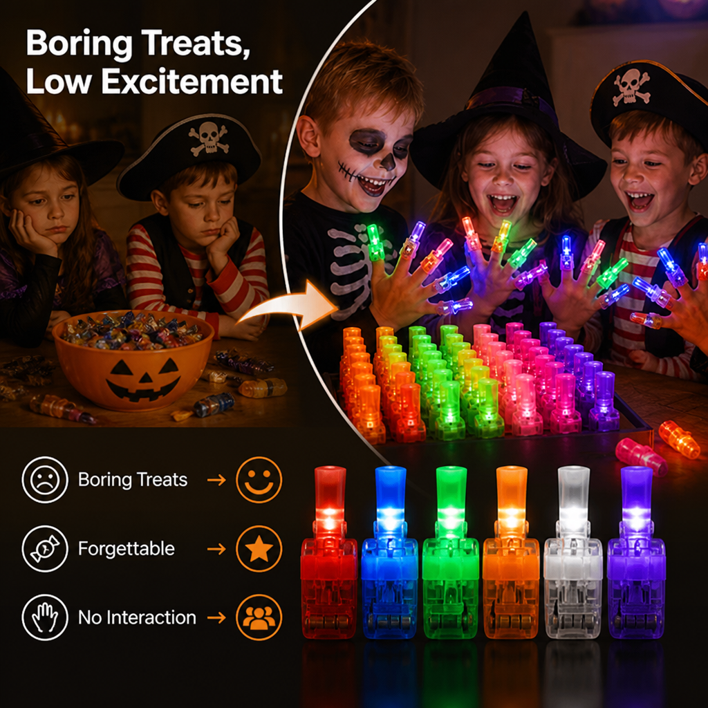 SpectraShine™ LED Finger Rings — Ignite Instant Wonder and Endless Halloween Smiles