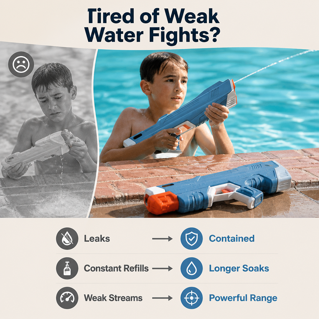 HydroBlaze™ — Unleash Non-Stop Soaking Showdowns with Double the Firepower