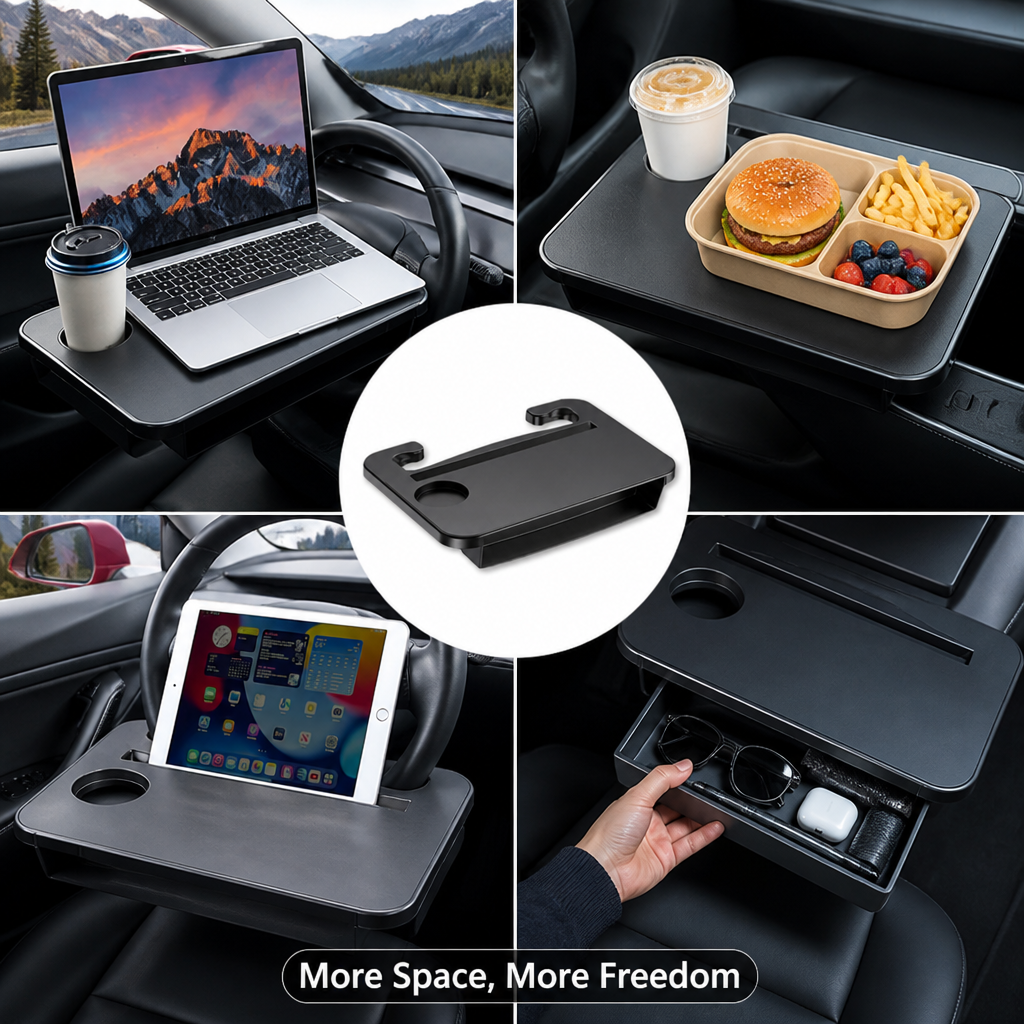 AeroTray™ — Instantly Unlock More Space to Work, Eat, and Relax in Your Tesla