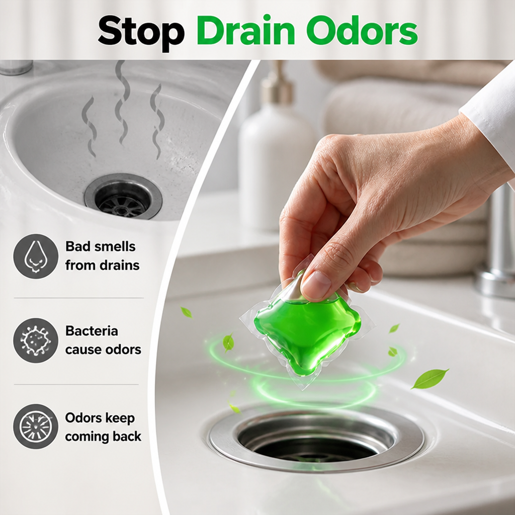 PureBreeze™ Drain Pods — Erase Stubborn Odors and Enjoy Fresh, Clean Air Instantly